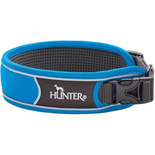 HUNTER DIVO Hundehalsung, Nylon, S, hellblau/grau von HUNTER