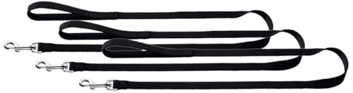 HUNTER ECCO Sport Führleine für Hunde, Nylon, 1,0 x 110 cm, schwarz (Packung mit 3) von HUNTER