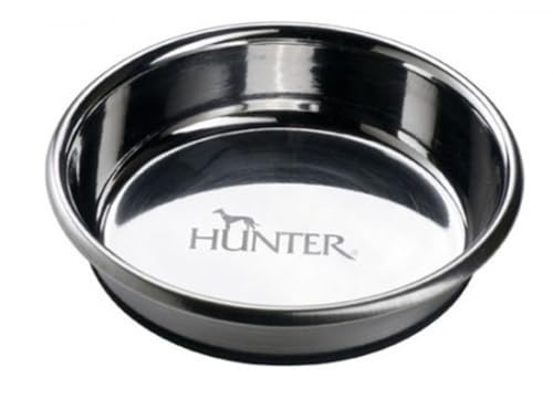 HUNTER EDELSTAHL Futternapf, für Hunde und Katzen, rutschfest, pflegeleicht, 190 ml von HUNTER