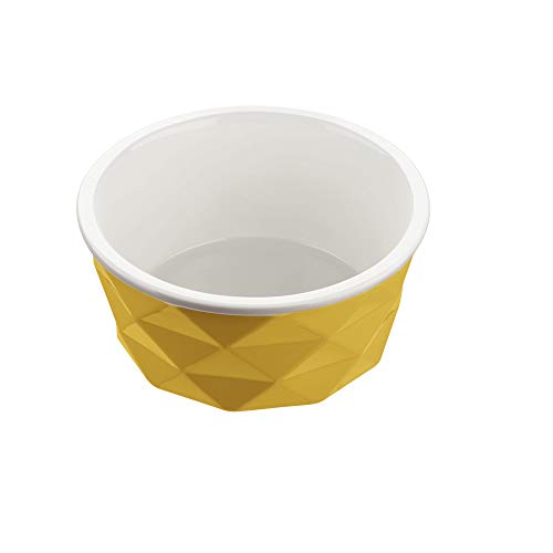 HUNTER EIBY Keramik-Napf, Futter- und Trinknapf, rutschhemmend, 350 ml, gelb von HUNTER