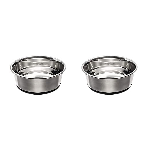 HUNTER Edelstahl Futternapf, für Hunde und Katzen, rutschhemmend, pflegeleicht, 190 ml (Packung mit 2) von HUNTER
