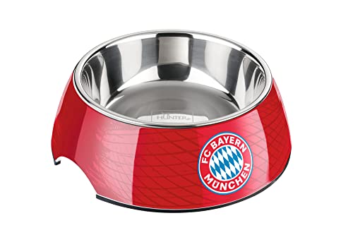 HUNTER FC Bayern München Melamin-Napf, Futternapf, Trinknapf, 350 ml, rot von HUNTER