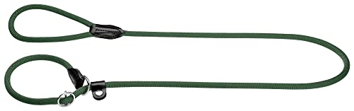 HUNTER FREESTYLE Retriever-Leine, mit integrierter Halsung, witterungsbeständig, 1,0 x 170 cm, oliv von HUNTER