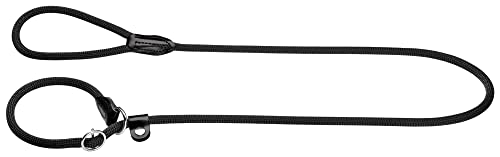 HUNTER FREESTYLE Retriever-Leine, mit integrierter Halsung, witterungsbeständig, 1,0 x 170 cm, schwarz von HUNTER