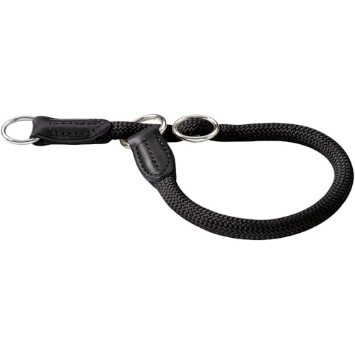 HUNTER Freestyle Dressurhalsung, Hundehalsband, Zugstopper, robust, wetterfest, 45 (M), schwarz von HUNTER
