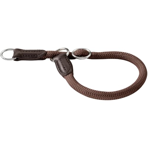 HUNTER Freestyle Dressurhalsung, Hundehalsband, Zugstopper, robust, wetterfest, 55 (L), braun von HUNTER