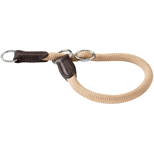 HUNTER Freestyle Dressurhalsung, Hundehalsband, Zugstopper, robust, wetterfest, 60 (L-XL), beige von HUNTER