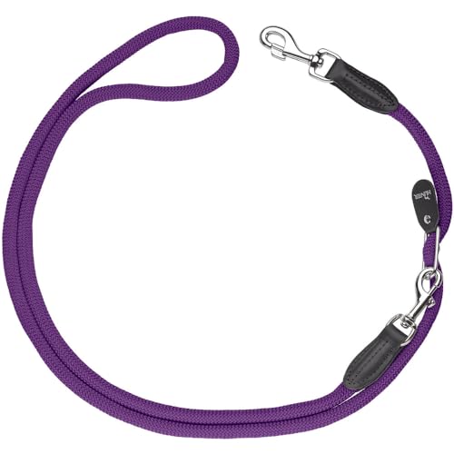 HUNTER Vario-Hundeleine FREESTYLE, Farbe: violett, stufenlos verstellbare Länge, robustes & griffiges Tau, wetterfest & pflegeleicht, perfekt für Alltag & Training, Größe: 10/260 von HUNTER