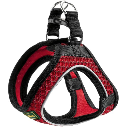 HUNTER Hilo Comfort Geschirr für kleine Hunde, Weiches Mesh-Material, Luftdurchlässig, Zugentlastung, Reflektierend, Rot, S HUNTER Hilo Comfort Geschirr für kleine Hunde, Weiches Mesh-Material, Luftdurchlässig, Zugentlastung, Reflektierend, Rot, S von HUNTER