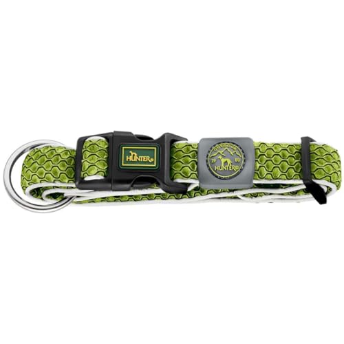 HUNTER Hundehalsung HILO VARIO PLUS, Farbe: limette, innovatives 3D-Mesh-Material, atmungsaktiv, leichter Kühleffekt bei Wärme, reflektierend, stufenlos verstellbar, angenehm leicht, Größe: L-XL von HUNTER