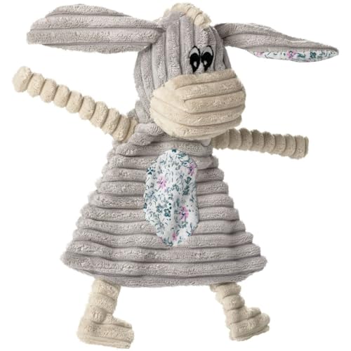 HUNTER HUGGLY BLANKET DONKEY, Hundespielzeug, Plüsch, Kuscheldecke, Esel, 27 cm, grau von HUNTER