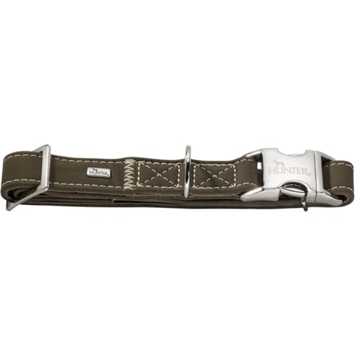 HUNTER HUNTING ALU-STRONG Hundehalsung, Hundehalsband, Aluminium Steckverschluss, Leder, robust, weich, M, oliv HUNTER HUNTING ALU-STRONG Hundehalsung, Hundehalsband, Aluminium Steckverschluss, Leder, robust, weich, M, oliv von HUNTER