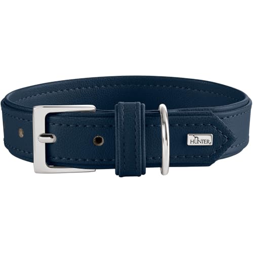 HUNTER Hundehalsband Amalfi, Farbe: Marineblau, vegan, Kunstleder in Nappa-Optik, weich, pflegeleicht, Brillante Farbe, besonders angenehm zu tragen, Made in Germany, Größe: 50 HUNTER Hundehalsband Amalfi, Farbe: Marineblau, vegan, Kunstleder in Nappa-Optik, weich, pflegeleicht, Brillante Farbe, besonders angenehm zu tragen, Made in Germany, Größe: 50 von HUNTER