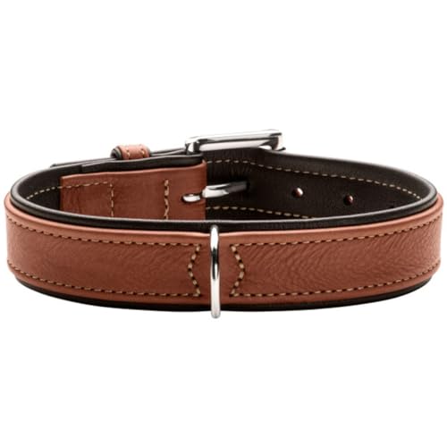 HUNTER Hundehalsband Canadian UP, Farbe: Cognac/schwarz, weiches, geschmeidiges Leder, klassisch, fellschonend, nachhaltig, Made in Germany, Größe: 45 HUNTER Hundehalsband Canadian UP, Farbe: Cognac/schwarz, weiches, geschmeidiges Leder, klassisch, fellschonend, nachhaltig, Made in Germany, Größe: 45 von HUNTER