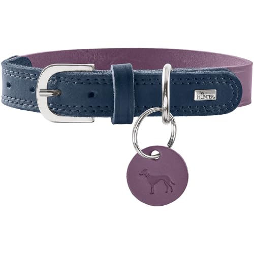 HUNTER Hundehalsband LEMVIG, Farbe: lila/dunkelblau, Leder, belastbar & strapazierfähig, angenehm weich, komfortabel, elegant & trendig, Made in Germany, Größe: 40 HUNTER Hundehalsband LEMVIG, Farbe: lila/dunkelblau, Leder, belastbar & strapazierfähig, angenehm weich, komfortabel, elegant & trendig, Made in Germany, Größe: 40 von HUNTER