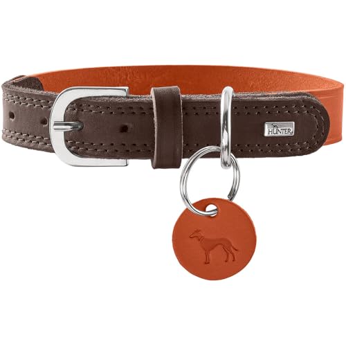 HUNTER Hundehalsband LEMVIG, Farbe: orange/Dunkelbraun, Leder, belastbar & strapazierfähig, angenehm weich, komfortabel, elegant & trendig, Made in Germany, Größe: 40 HUNTER Hundehalsband LEMVIG, Farbe: orange/Dunkelbraun, Leder, belastbar & strapazierfähig, angenehm weich, komfortabel, elegant & trendig, Made in Germany, Größe: 40 von HUNTER