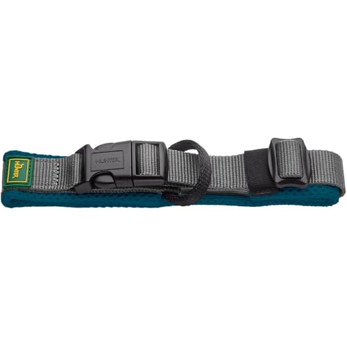 HUNTER Halsband Maldon, Farbe: Petrol, atmungsaktives Mesh, Robustes Nylon, lautlos & allergikerfreundlich, Zugentlastung, integriertes Adresslabel, besonders leicht, Größe: L HUNTER Halsband Maldon, Farbe: Petrol, atmungsaktives Mesh, Robustes Nylon, lautlos & allergikerfreundlich, Zugentlastung, integriertes Adresslabel, besonders leicht, Größe: L von HUNTER