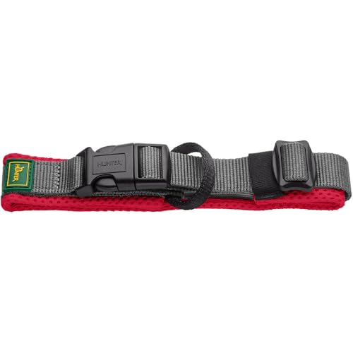 HUNTER Halsband Maldon, Farbe: rot, atmungsaktives Mesh, Robustes Nylon, lautlos & allergikerfreundlich, Zugentlastung, integriertes Adresslabel, besonders leicht, Größe: S HUNTER Halsband Maldon, Farbe: rot, atmungsaktives Mesh, Robustes Nylon, lautlos & allergikerfreundlich, Zugentlastung, integriertes Adresslabel, besonders leicht, Größe: S von HUNTER