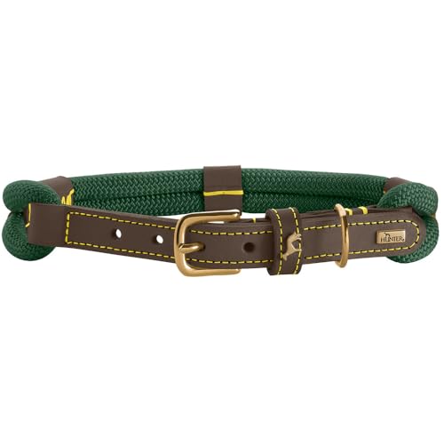 HUNTER Hundehalsband Malia, Farbe: dunkelgrün/Dunkelbraun, aus geschmeidigem Tau & robustem Leder, leicht, strapazierfähig, moderner & eleganter Look, frische Farben, Made in Germany, Größe: 65 HUNTER Hundehalsband Malia, Farbe: dunkelgrün/Dunkelbraun, aus geschmeidigem Tau & robustem Leder, leicht, strapazierfähig, moderner & eleganter Look, frische Farben, Made in Germany, Größe: 65 von HUNTER