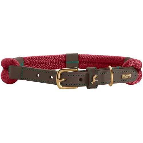 HUNTER Hundehalsband Malia, Farbe: weinrot/Dunkelbraun, aus geschmeidigem Tau & robustem Leder, leicht, strapazierfähig, moderner & eleganter Look, frische Farben, Made in Germany, Größe: 60 HUNTER Hundehalsband Malia, Farbe: weinrot/Dunkelbraun, aus geschmeidigem Tau & robustem Leder, leicht, strapazierfähig, moderner & eleganter Look, frische Farben, Made in Germany, Größe: 60 von HUNTER