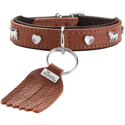 HUNTER Hundehalsband MÜNCHEN Mini, Farbe: Cognac/schwarz, für kleine Hunde und Welpen, Leder, edle Trachten-Details, weich und robust, fellschonend, luxuriös, nachhaltig, Made in Germany, Größe: 27 HUNTER Hundehalsband MÜNCHEN Mini, Farbe: Cognac/schwarz, für kleine Hunde und Welpen, Leder, edle Trachten-Details, weich und robust, fellschonend, luxuriös, nachhaltig, Made in Germany, Größe: 27 von HUNTER