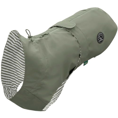 HUNTER Hunde-Regenmantel Milford, Farbe: grün, ergonomische Passform für optimalen Schutz, individuell verstellbar, Reißverschluss für Geschirrträger, pflegeleicht & waschbar bei 30 °C, Größe: 40 von HUNTER