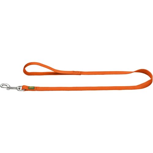 HUNTER Hundeführleine, Nylon, mit Handschlaufe, witterungsbeständig und pflegeleicht, 2.5 x 100 cm, orange von HUNTER