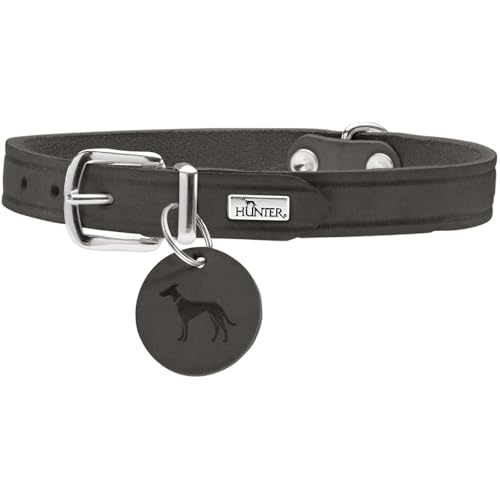 HUNTER Hundehalsband Aalborg, Farbe: steingrau, Robustes & strapazierfähiges Leder, Starke Fettung, ideal für Hundesport & Alltag, mit Lederanhänger, Made in Germany, Größe: 52 HUNTER Hundehalsband Aalborg, Farbe: steingrau, Robustes & strapazierfähiges Leder, Starke Fettung, ideal für Hundesport & Alltag, mit Lederanhänger, Made in Germany, Größe: 52 von HUNTER