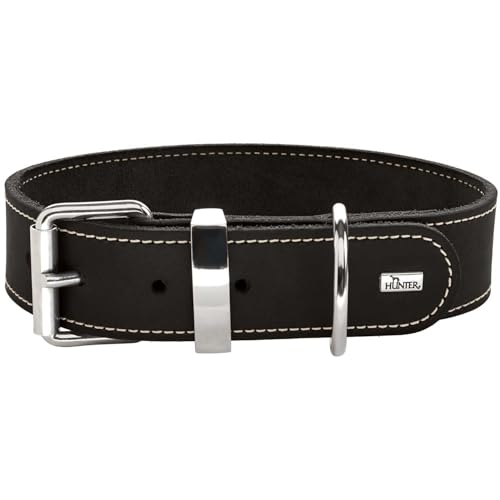 HUNTER Hundehalsband Aalborg Special, Farbe: schwarz, stark gefettetes Leder, robust & strapazierfähig, kontrastierende Ziernähte, ideal für Hundesport, Made in Germany, Größe: 75 HUNTER Hundehalsband Aalborg Special, Farbe: schwarz, stark gefettetes Leder, robust & strapazierfähig, kontrastierende Ziernähte, ideal für Hundesport, Made in Germany, Größe: 75 von HUNTER