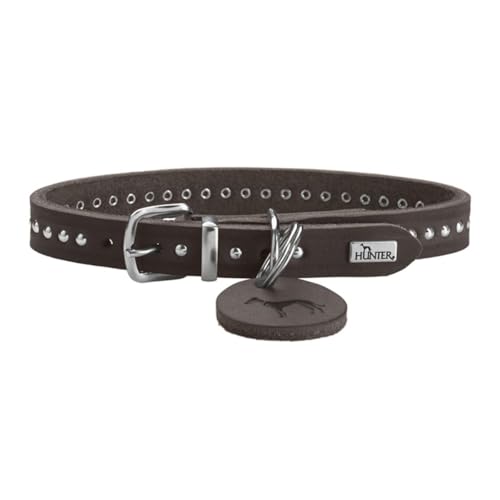 HUNTER Hundehalsband Aalborg Style, Farbe: Dunkelbraun, stark gefettetes Vollrindleder, robust, komfortabel, stylischer Nietenbesatz, Made in Germany, Größe: 42 HUNTER Hundehalsband Aalborg Style, Farbe: Dunkelbraun, stark gefettetes Vollrindleder, robust, komfortabel, stylischer Nietenbesatz, Made in Germany, Größe: 42 von HUNTER