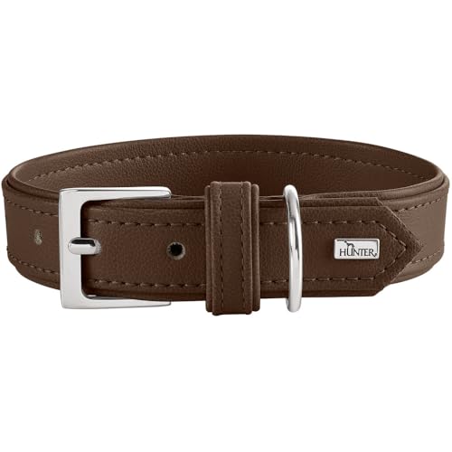 HUNTER Hundehalsband Amalfi, Farbe: Schokobraun, vegan, Kunstleder in Nappa-Optik, weich, pflegeleicht, Brillante Farbe, besonders angenehm zu tragen, Made in Germany, Größe: 45 HUNTER Hundehalsband Amalfi, Farbe: Schokobraun, vegan, Kunstleder in Nappa-Optik, weich, pflegeleicht, Brillante Farbe, besonders angenehm zu tragen, Made in Germany, Größe: 45 von HUNTER