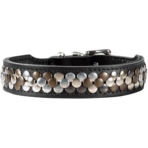 HUNTER Hundehalsband Arizona UP, Farbe: schwarz, Robustes Rindsleder, weiches Futterleder, individuelle Nieten, langlebig & stylisch, Made in Germany, Größe: 32 HUNTER Hundehalsband Arizona UP, Farbe: schwarz, Robustes Rindsleder, weiches Futterleder, individuelle Nieten, langlebig & stylisch, Made in Germany, Größe: 32 von HUNTER