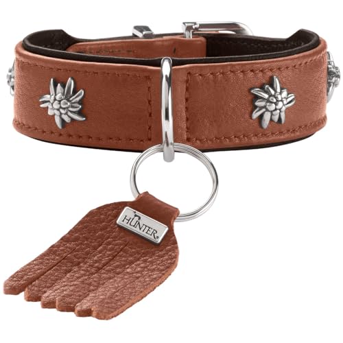 HUNTER Hundehalsband MÜNCHEN Farbe: Cognac/schwarz, Leder, edle Trachten-Details, weich und robust, fellschonend, luxuriös, ökologisch hergestellt, nachhaltig, Made in Germany, Größe: 32 HUNTER Hundehalsband MÜNCHEN Farbe: Cognac/schwarz, Leder, edle Trachten-Details, weich und robust, fellschonend, luxuriös, ökologisch hergestellt, nachhaltig, Made in Germany, Größe: 32 von HUNTER