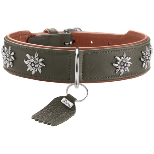 HUNTER Hundehalsband MÜNCHEN Farbe: grün/Cognac, Leder, edle Trachten-Details, weich und robust, fellschonend, luxuriös, ökologisch hergestellt, nachhaltig, Made in Germany, Größe: 65 HUNTER Hundehalsband MÜNCHEN Farbe: grün/Cognac, Leder, edle Trachten-Details, weich und robust, fellschonend, luxuriös, ökologisch hergestellt, nachhaltig, Made in Germany, Größe: 65 von HUNTER