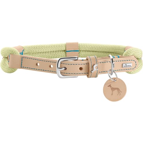HUNTER Hundehalsband Malia, Farbe: Mint/Natur, aus geschmeidigem Tau & robustem Leder, leicht, strapazierfähig, moderner & eleganter Look, frische Farben, Made in Germany, Größe: 40 HUNTER Hundehalsband Malia, Farbe: Mint/Natur, aus geschmeidigem Tau & robustem Leder, leicht, strapazierfähig, moderner & eleganter Look, frische Farben, Made in Germany, Größe: 40 von HUNTER