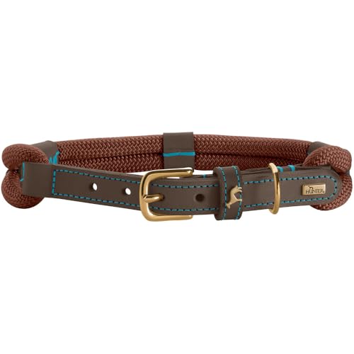 HUNTER Hundehalsband Malia, Farbe: Schokobraun/Dunkelbraun, aus geschmeidigem Tau & robustem Leder, leicht, strapazierfähig, moderner & eleganter Look, frische Farben, Made in Germany, Größe: 65 HUNTER Hundehalsband Malia, Farbe: Schokobraun/Dunkelbraun, aus geschmeidigem Tau & robustem Leder, leicht, strapazierfähig, moderner & eleganter Look, frische Farben, Made in Germany, Größe: 65 von HUNTER