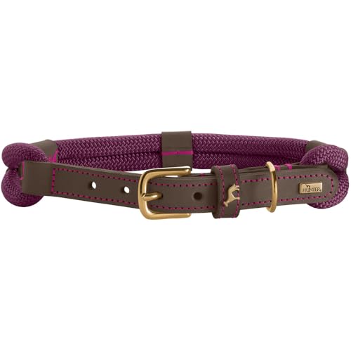 HUNTER Hundehalsband Malia, Farbe: brombeer/Dunkelbraun, aus geschmeidigem Tau & robustem Leder, leicht, strapazierfähig, moderner & eleganter Look, frische Farben, Made in Germany, Größe: 65 HUNTER Hundehalsband Malia, Farbe: brombeer/Dunkelbraun, aus geschmeidigem Tau & robustem Leder, leicht, strapazierfähig, moderner & eleganter Look, frische Farben, Made in Germany, Größe: 65 von HUNTER