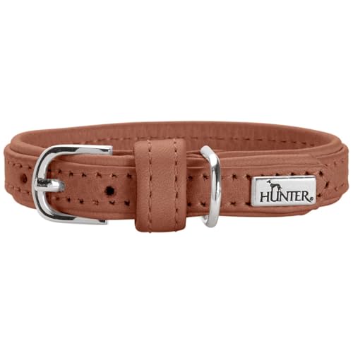 HUNTER Hundehalsband SOHO MINI, Farbe: Cognac, Rindsleder, weich & geschmeidig, fellschonend, leicht, für kleine Hunde & Welpen, Made in Germany, Größe: 32 HUNTER Hundehalsband SOHO MINI, Farbe: Cognac, Rindsleder, weich & geschmeidig, fellschonend, leicht, für kleine Hunde & Welpen, Made in Germany, Größe: 32 von HUNTER