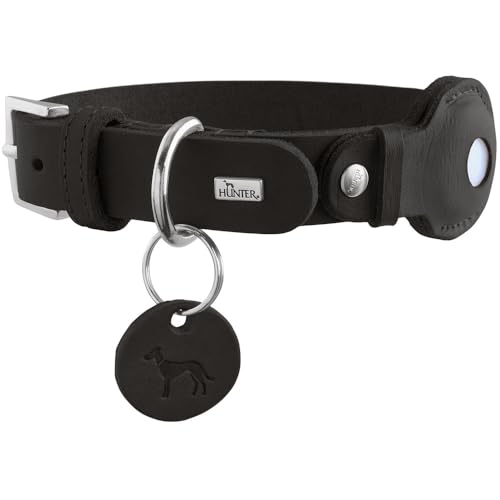 HUNTER Hundehalsband VIBORG mit Halter für Apple AirTag, Farbe: schwarz, Robustes & weiches Rindsleder, integrierte AirTag-Halterung, hochwertig, Made in Germany, Größe: 50 HUNTER Hundehalsband VIBORG mit Halter für Apple AirTag, Farbe: schwarz, Robustes & weiches Rindsleder, integrierte AirTag-Halterung, hochwertig, Made in Germany, Größe: 50 von HUNTER
