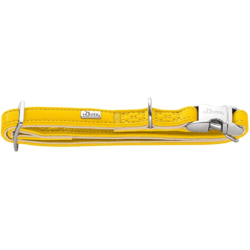 HUNTER Hundehalsung Amalfi ALU-Strong, Farbe: gelb, Kunstleder in Nappa-Optik, vegan, stufenlos verstellbar, mit Alu-Strong Verschluss, Made in Germany, Größe 40-55/L HUNTER Hundehalsung Amalfi ALU-Strong, Farbe: gelb, Kunstleder in Nappa-Optik, vegan, stufenlos verstellbar, mit Alu-Strong Verschluss, Made in Germany, Größe 40-55/L von HUNTER