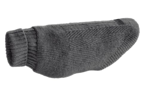 HUNTER Hundepullover GENF, Farbe: anthrazit, Strickpullover für kalte Tage, weich, anschmiegsam, recyceltes Polyester, waschbar, umgschlagbarer Halskragen, hohe Elastizität, Größe: 55 von HUNTER