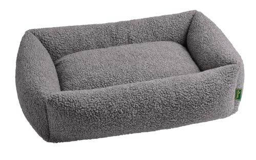 HUNTER Hundesofa KUMARA, Farbe: grau, kuschelig weicher Teddyplüsch, Rutschhemmende Unterseite, wendbares Innenkissen, trendig, großzügige Füllung, Bezug maschinenwaschbar, Größe: 100 x 70 cm HUNTER Hundesofa KUMARA, Farbe: grau, kuschelig weicher Teddyplüsch, Rutschhemmende Unterseite, wendbares Innenkissen, trendig, großzügige Füllung, Bezug maschinenwaschbar, Größe: 100 x 70 cm von HUNTER