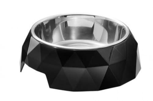 HUNTER KIMBERLEY Melamin-Napf, Futternapf, Trinknapf, für Hunde und Katzen, mit Edelstahlnapf, 350 ml, schwarz von HUNTER