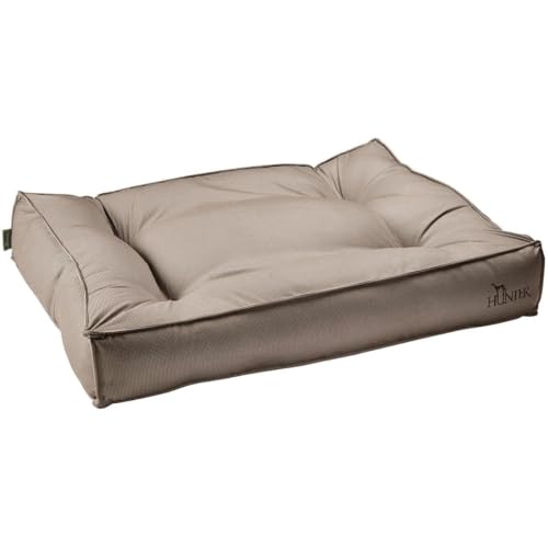 HUNTER Lancaster Hundebett, gesteppt, gemustert, weich gepolstert, 80 x 60 cm, braun von HUNTER