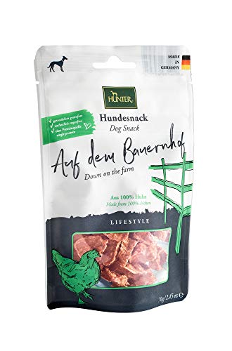 HUNTER LIFESTYLE Hundesnack, getreidefrei, ohne Zuckerzusatz, 70 g, Auf dem Bauernhof von HUNTER