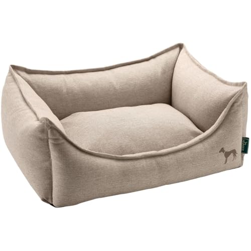 HUNTER Livingston Hundesofa, Hundebett, Strukturstoff, klassisch, L, beige, 100 x 75 x 35 cm von HUNTER