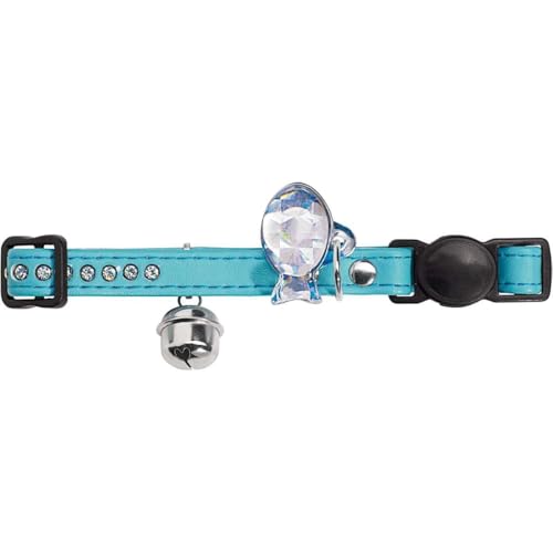 HUNTER MODERN ART LUXUS Katzenhalsband, Kunstleder, Strasssteine, Sicherheitsverschluss, türkis HUNTER MODERN ART LUXUS Katzenhalsband, Kunstleder, Strasssteine, Sicherheitsverschluss, türkis von HUNTER