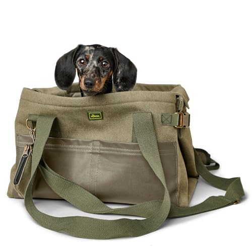 HUNTER Madison 2-in-1 Tragetasche & Decke für Hunde und Katzen, praktisch für unterwegs und auf Reisen Farbe Khaki, Größe one-Size von HUNTER