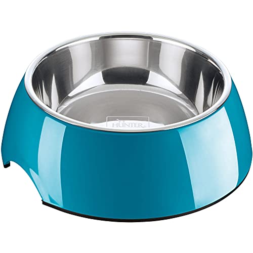 HUNTER Melamin Napf, Mit Edelstahlnapf, Petrol, 350 ml HUNTER Melamin Napf, Mit Edelstahlnapf, Petrol, 350 ml von HUNTER