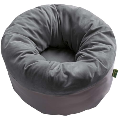 HUNTER Haustierbett Miranda, Farbe: anthrazit, runde Form, extra weich & plüschig, zum Einkuscheln, zum Schlafen und Ausruhen, maschinenwaschbar bei 30 °C, für Hunde und Katzen, Größe: 50 x 50 cm HUNTER Haustierbett Miranda, Farbe: anthrazit, runde Form, extra weich & plüschig, zum Einkuscheln, zum Schlafen und Ausruhen, maschinenwaschbar bei 30 °C, für Hunde und Katzen, Größe: 50 x 50 cm von HUNTER